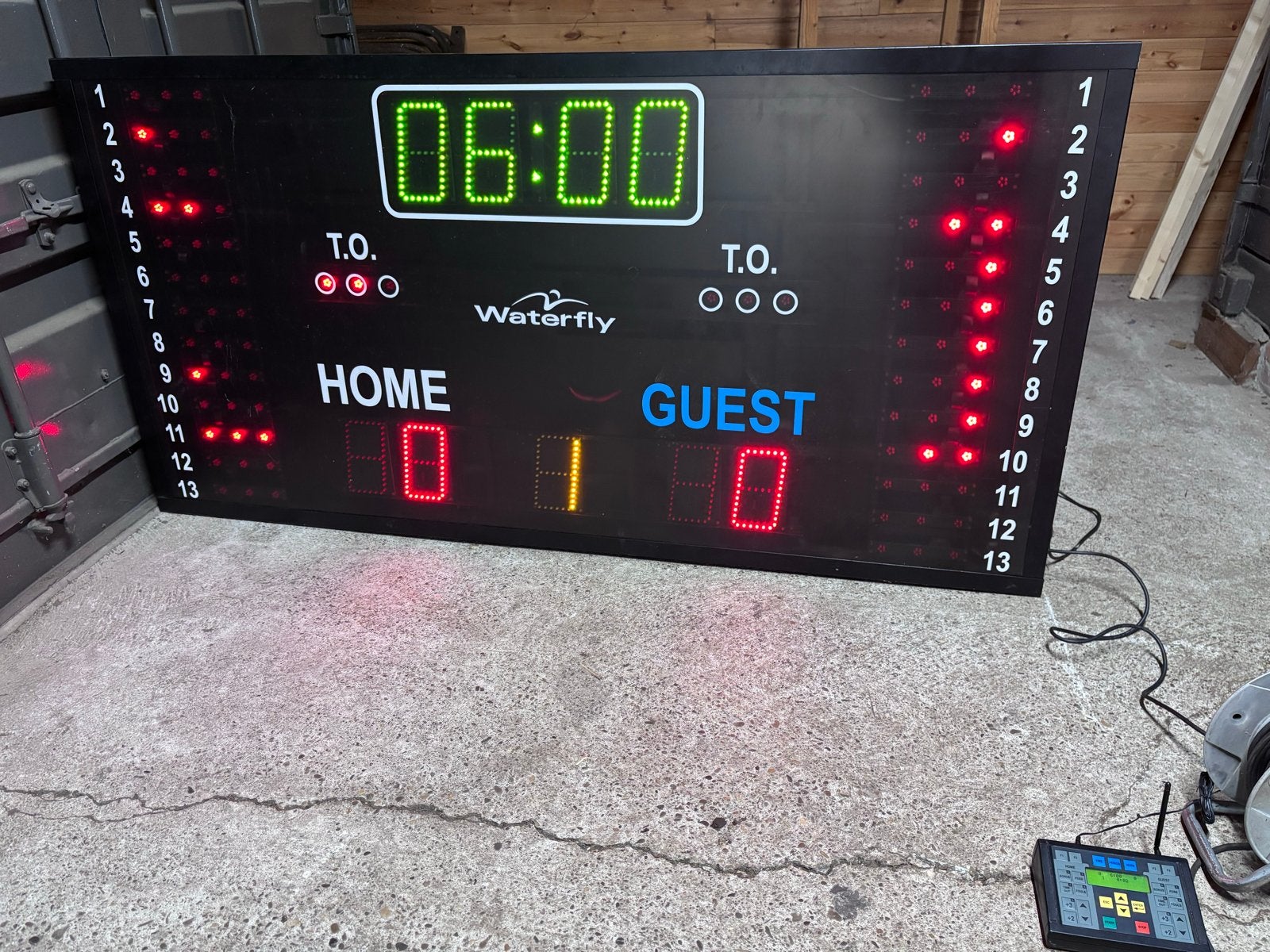 Waterfly Scorebord, Ophalen, Gebruikt