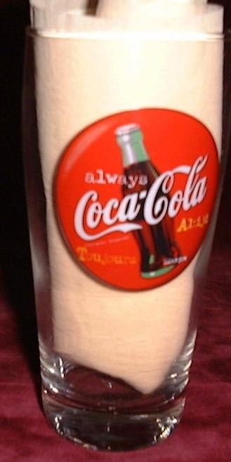 Coca Cola glas uit België rond logo Always Coca-Cola, Ophalen of Verzenden, Nieuw, Bierglas