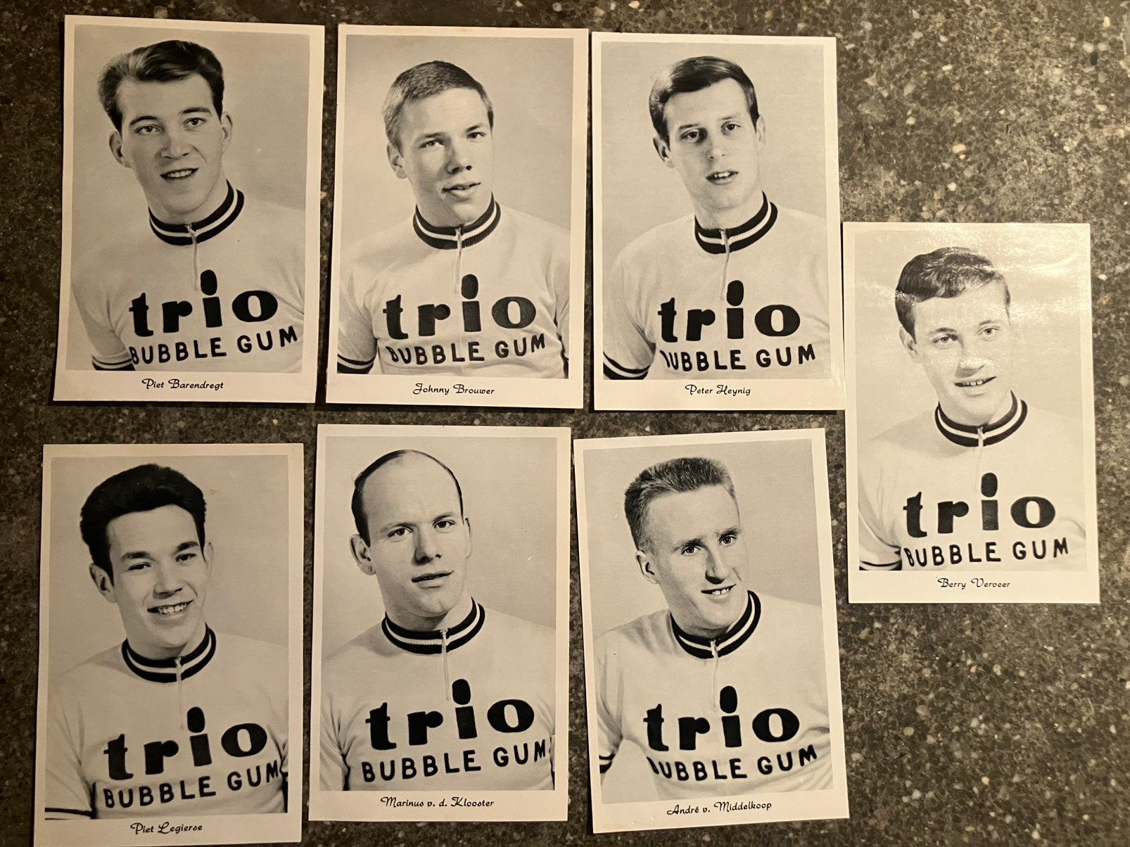 Trio bubble gum - 7 kaartjes wielrennen 1966, Ophalen of Verzenden, Gebruikt, Overige sporten, Spelerskaart