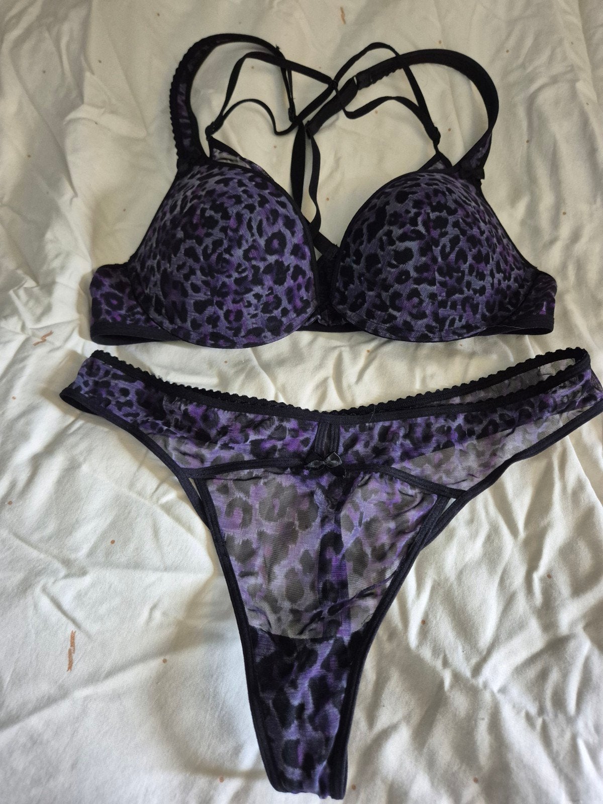 Marlies Dekkers peekaboo luipaard print set, Marlies Dekkers, Verzenden, Paars, Setje