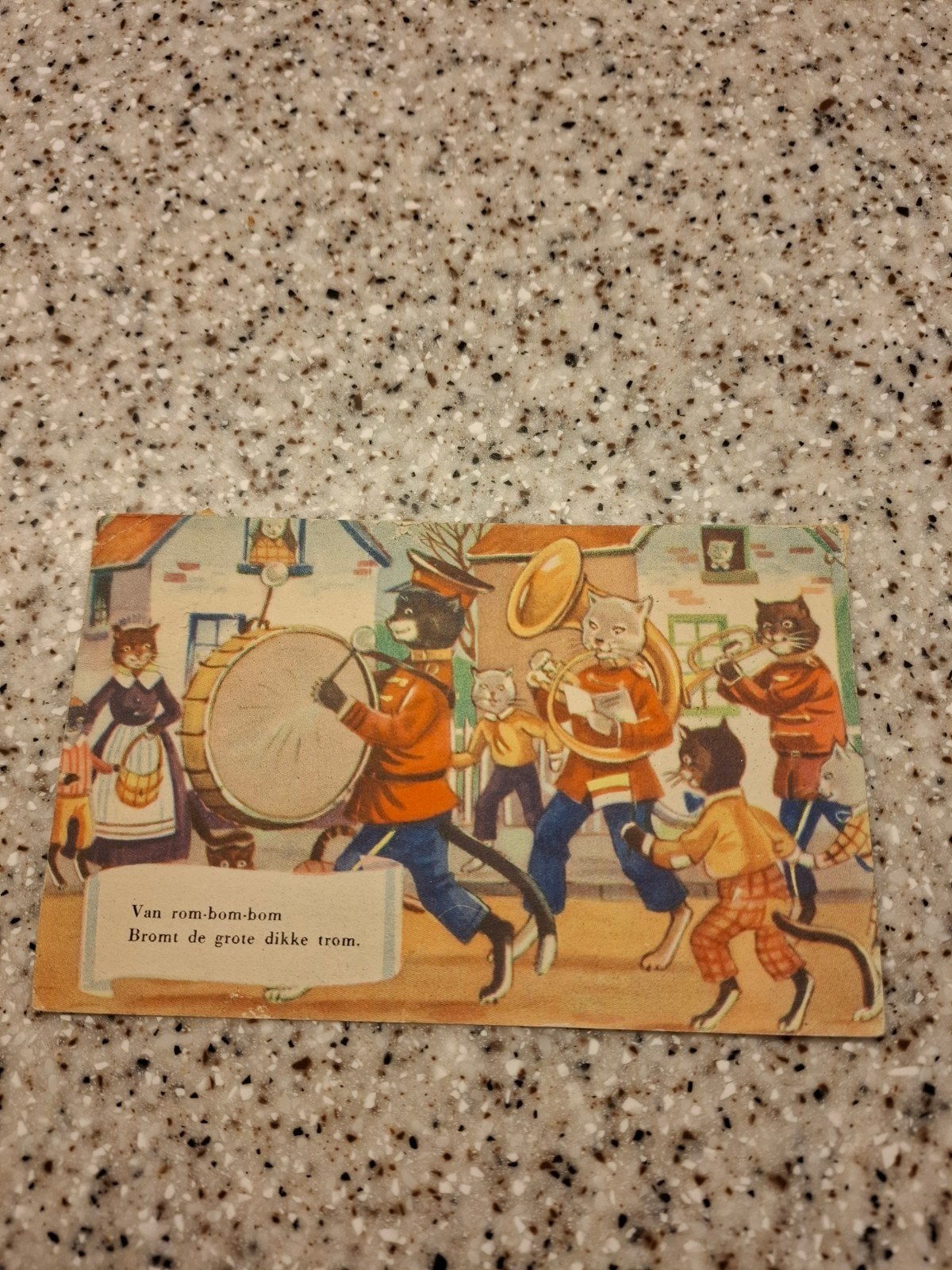 Oude ansichtkaart met kattenorkest, Dordrecht, Ophalen of Verzenden, Voor 1920, Gelopen, Zuid-Holland