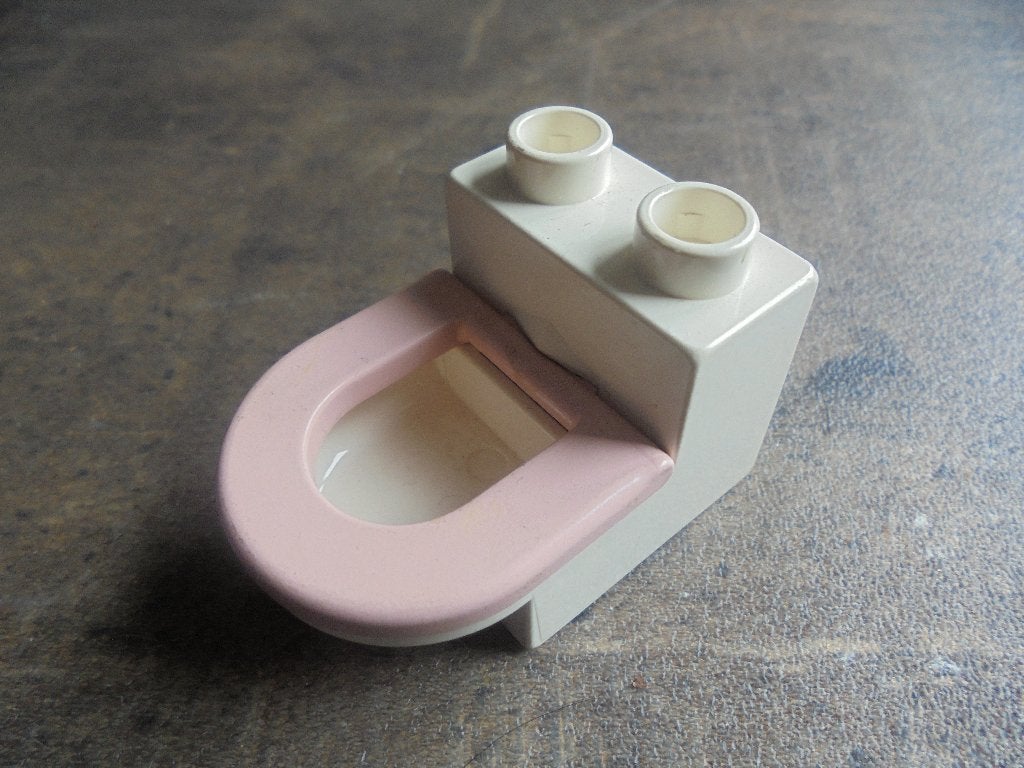 Lego Duplo Furniture Toilet with Toilet Seat (zie foto's), Ophalen of Verzenden, Gebruikt, Losse stenen, Duplo