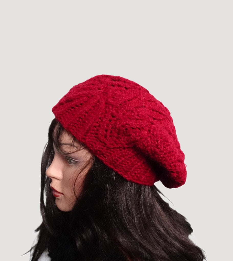 Baret Fuchsia, Maat 38/40 (M), Verzenden, Nieuw, Handgemaakt