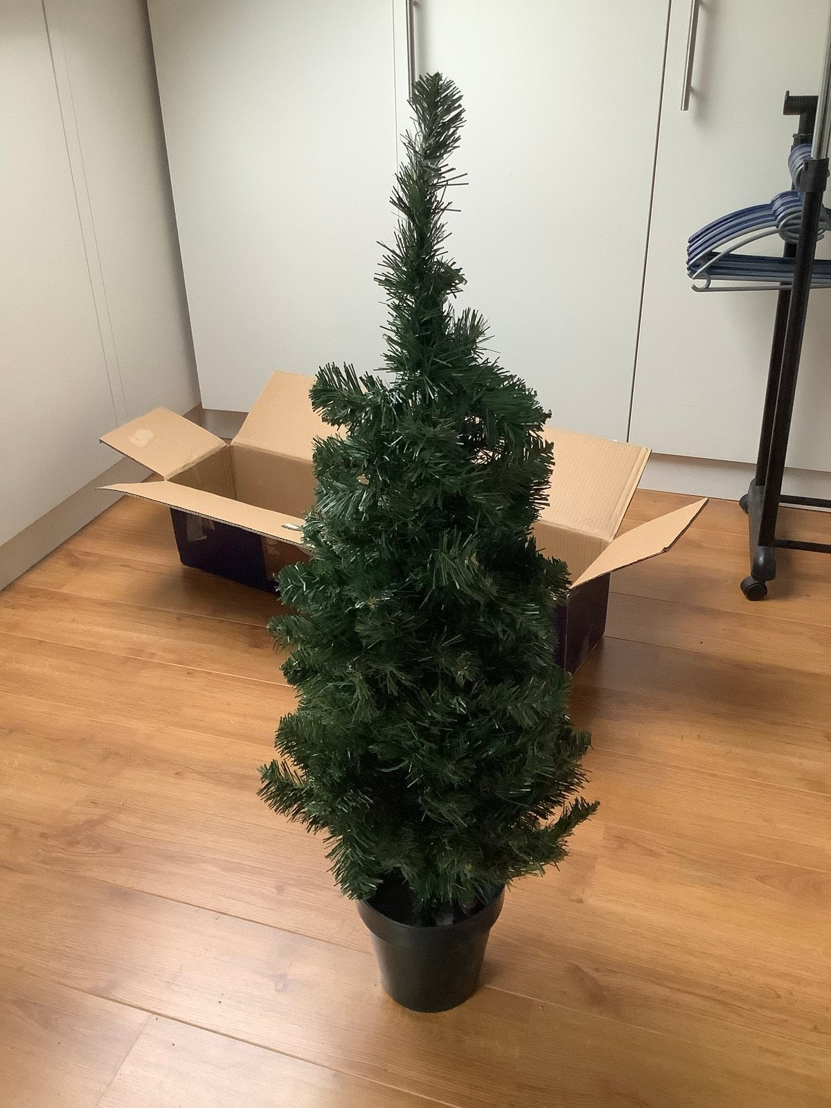 Kunstkerstboom Dakota 110 cm incl. pot, Ophalen of Verzenden, Gebruikt