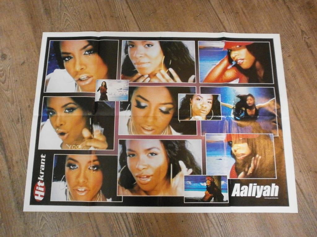 mooie xl poster  Aaliyah, Verzenden, Zo goed als nieuw, A1 t/m A3, Muziek