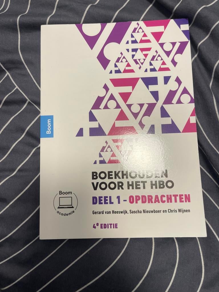 Boekhouden voor het HBO Deel 1 opdrachten 4e editie, Boeken, Studieboeken en Cursussen, Ophalen of Verzenden, Gamma, Zo goed als nieuw