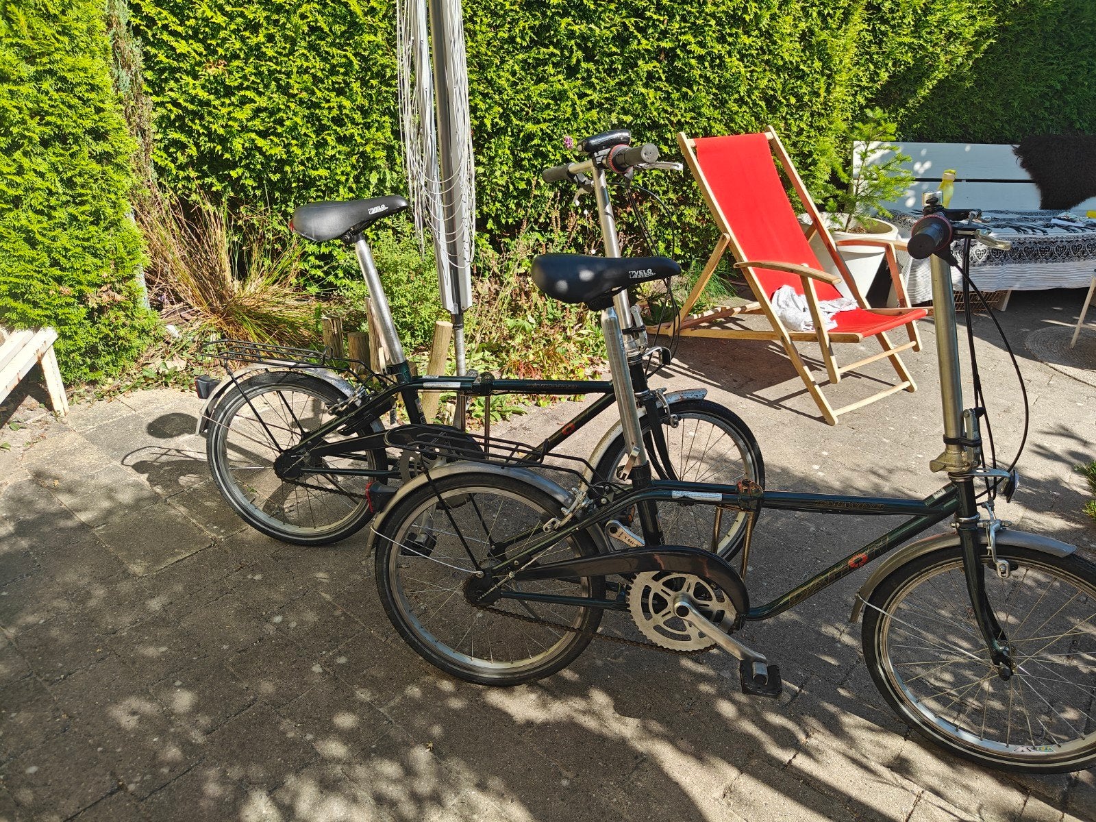 twee vintage Dahon Tailwind vouwfietsen kleur groen, Fietsen en Brommers, Fietsen | Vouwfietsen, Ophalen, Gebruikt, Velgrem, Versnellingen