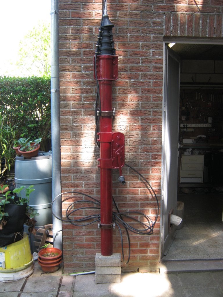 uit schuif bare mast van 9 meter, Ophalen of Verzenden, Niet werkend, Mast