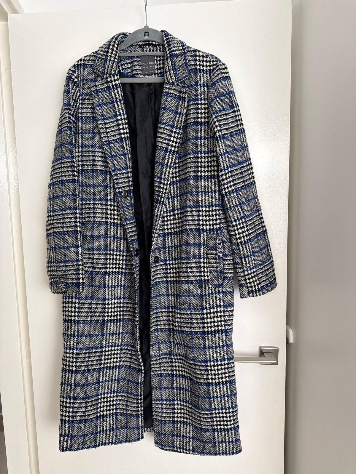 Primark Geruite Jas - Blauw/Zwart/Wit, Ophalen of Verzenden, Zo goed als nieuw, Maat 38/40 (M), Meerkleurig