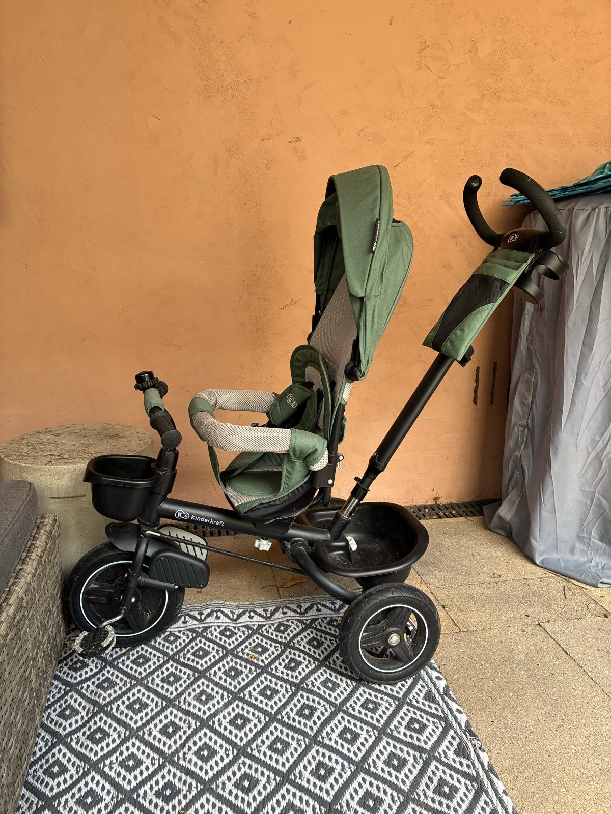 Kinderkraft driewieler met duwstang - Groen, Ophalen, Zo goed als nieuw, Overige typen