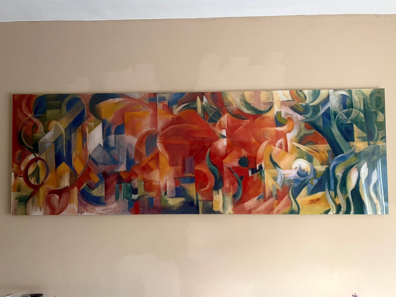 Abstract Acrylglas schilderij Franz Marc, Antiek en Kunst, Ophalen