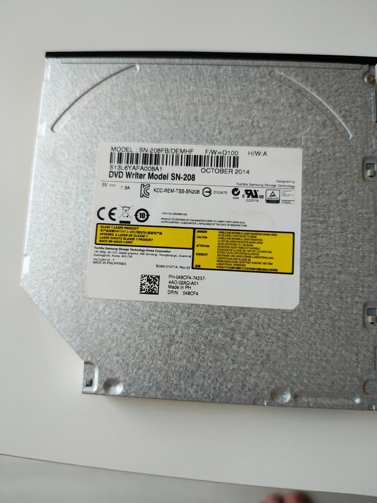 Interne DVD Brander Laptop - Toshiba Samsung SN-208, Computers en Software, Optische drives, Ophalen, Intern, Gebruikt, Dvd