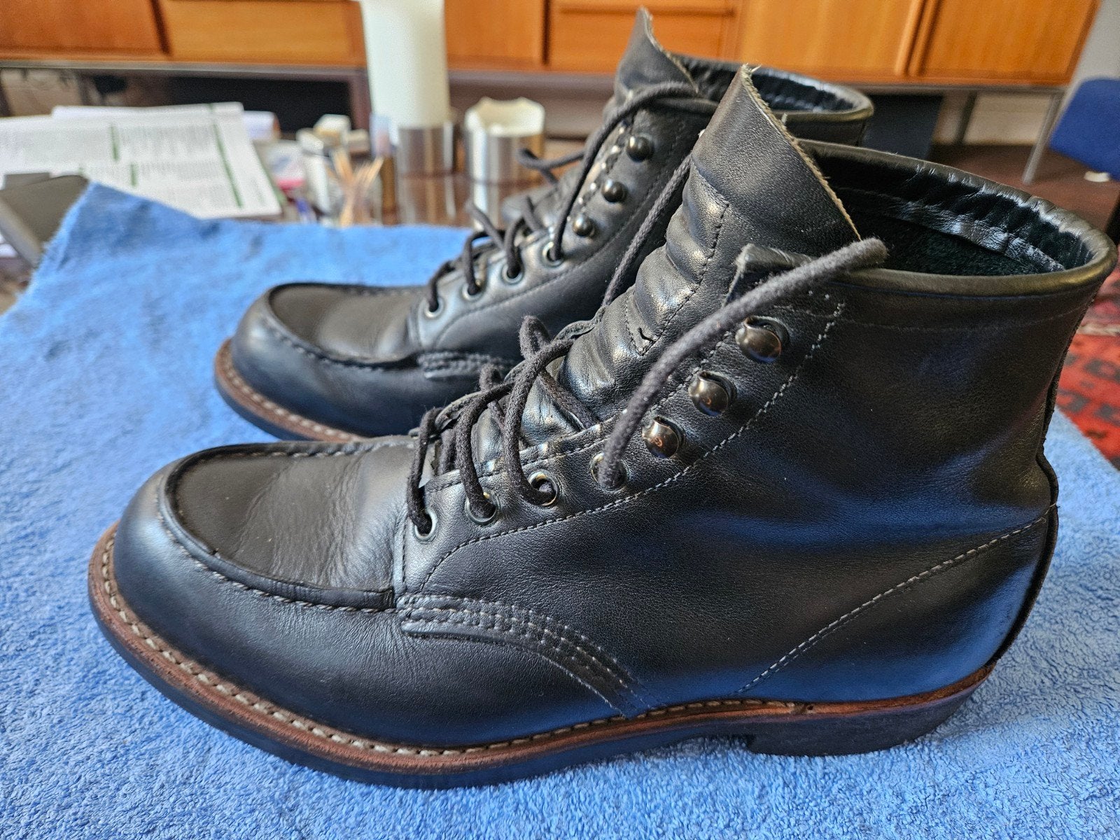Red Wing 2964 41.5 Heritage Work Cooper Moc Toe, Red Wing, Zwart, Boots, Ophalen of Verzenden