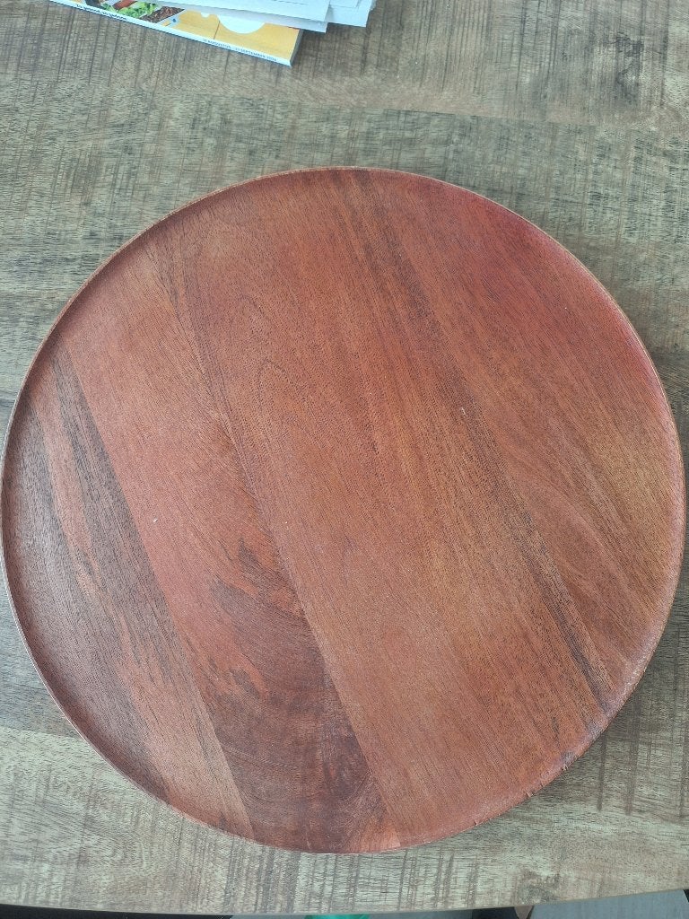 T.K. rond  houten plateau, Ophalen, Zo goed als nieuw, Rond, Hout