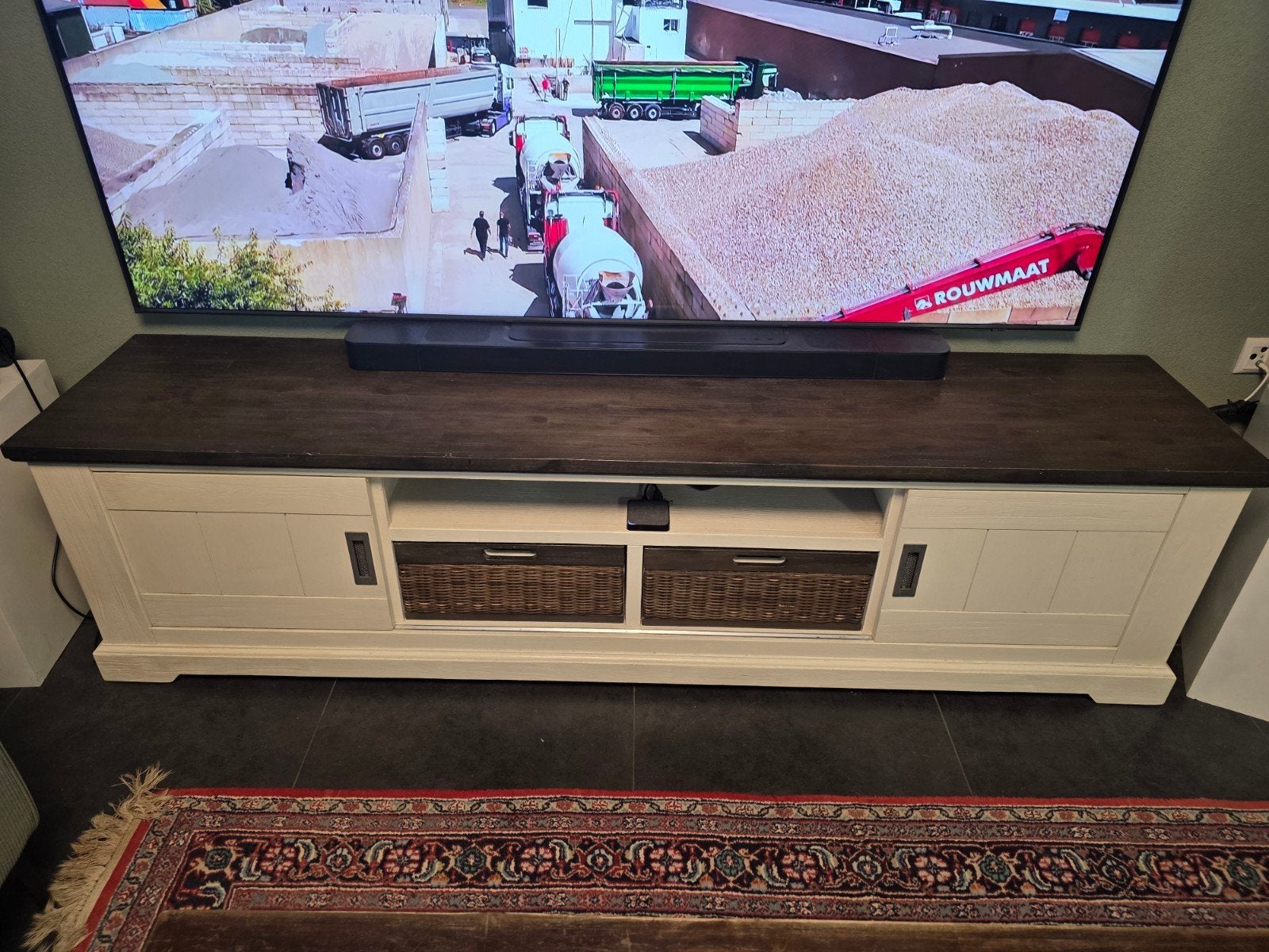 Henders & Hazel Velasco TV-meubel wit landelijk, Huis en Inrichting, Kasten | Televisiemeubels, Gebruikt, Minder dan 100 cm, 150 tot 200 cm