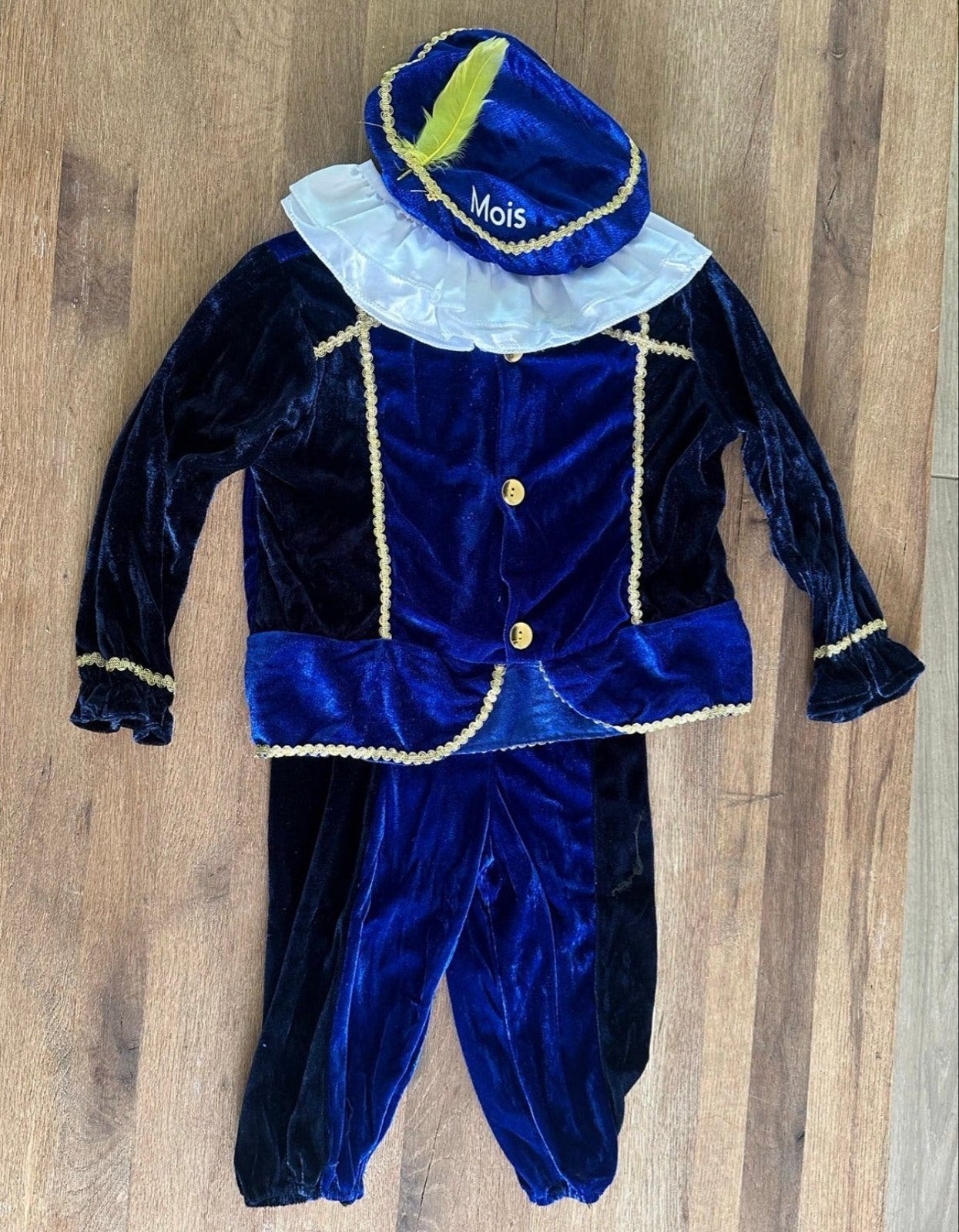 Pietenpak met gepersonaliseerde naam - Blauw fluweel, Ophalen of Verzenden, Nieuw