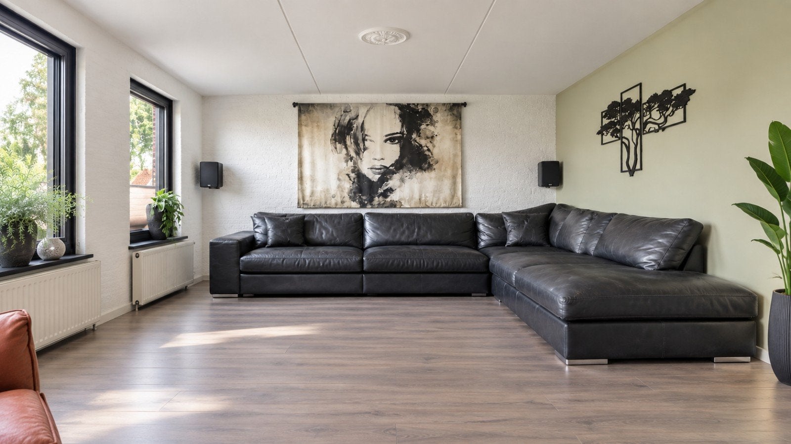 Buffelo Echt Leren Hoekbank - 320x245 cm Onverwoestbaar, Huis en Inrichting, Ophalen, Gebruikt, Hoekbank, 300 cm of meer