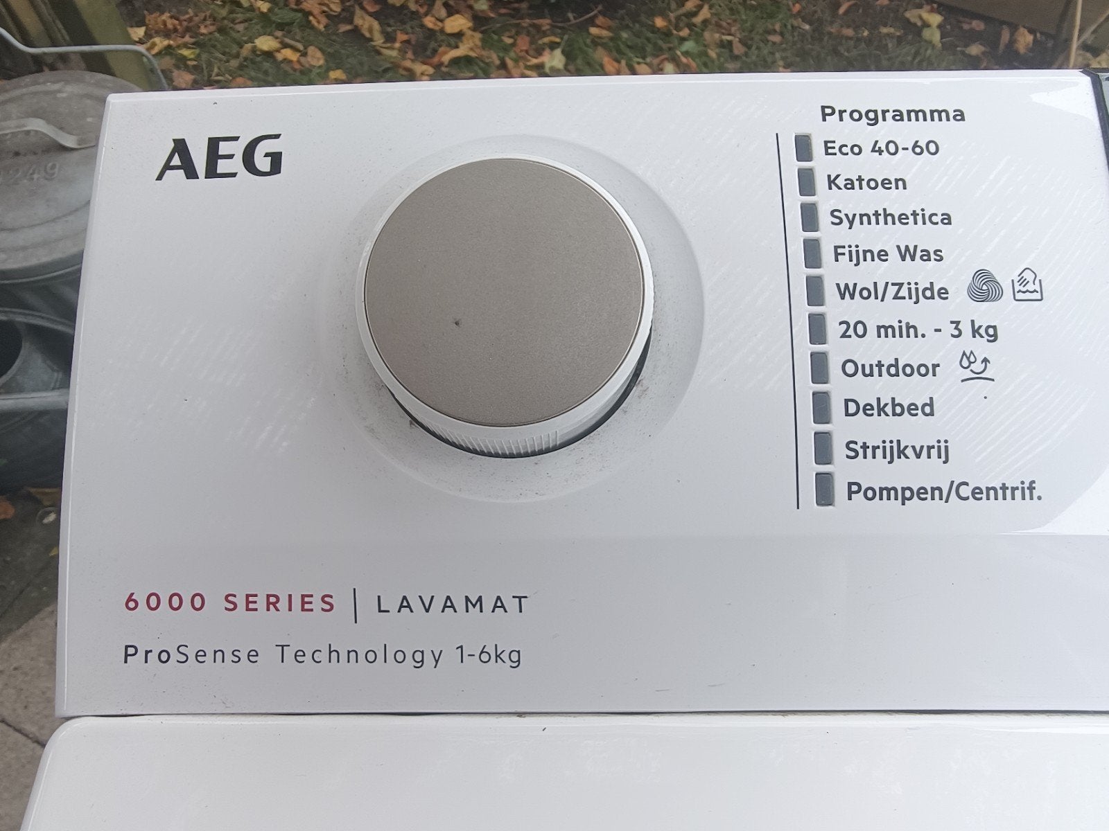 bovenlader wasmachine van merk AEG, Witgoed en Apparatuur, Ophalen, 1200 tot 1600 toeren, Gebruikt, 4 tot 6 kg