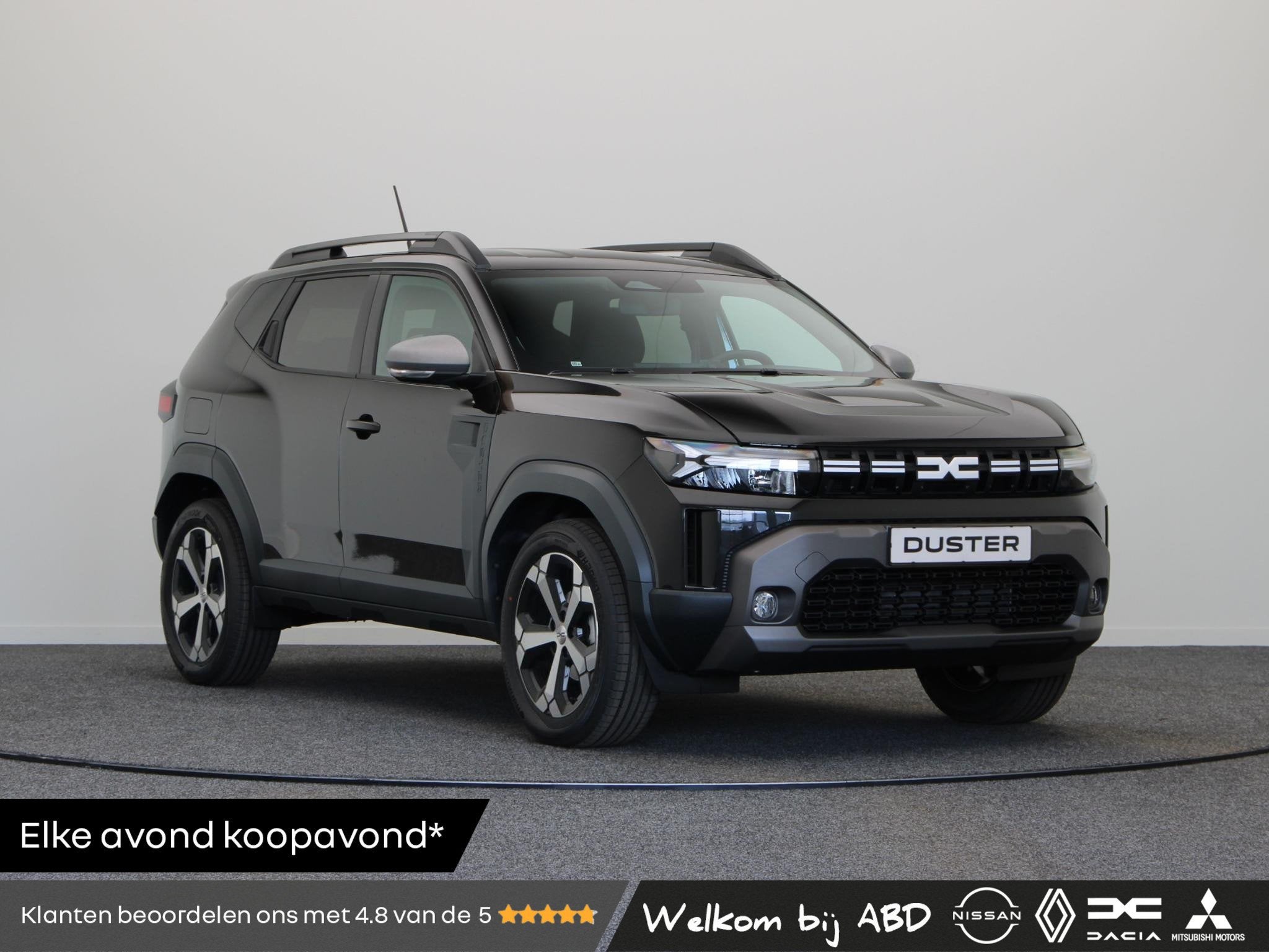 Dacia Duster hybrid 155pk Journey | Stoel- en stuurwielverwa, Stof, 1789 cc, Duster, Zwart