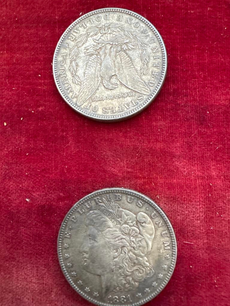 Zeldzame 1881 Morgan Silver Dollar Munt - VS, Ophalen of Verzenden, Losse munt, Zilver