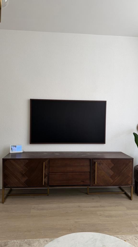 Dutchbone tv Meubel 180x45x60 vaste prijs, Huis en Inrichting, Kasten | Televisiemeubels, Ophalen, Gebruikt, 150 tot 200 cm, Minder dan 100 cm