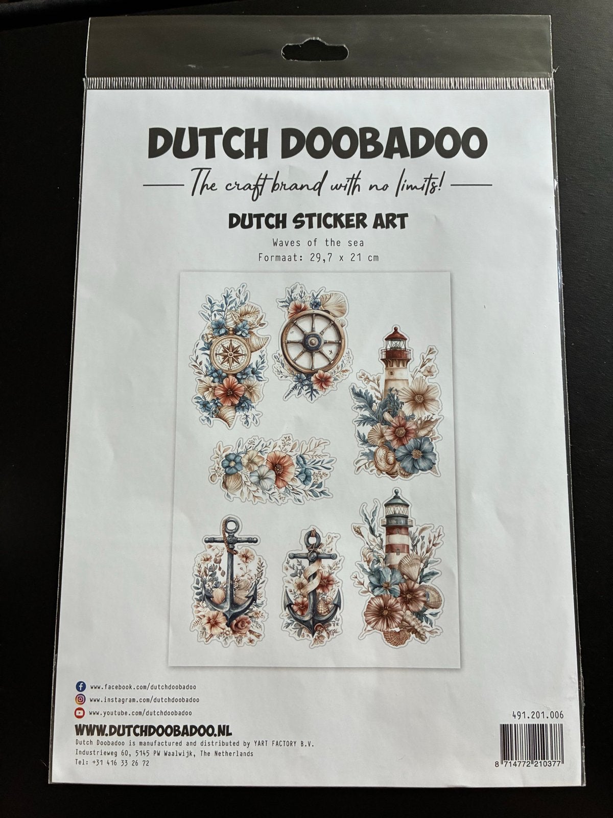 Dutch Doobadoo Sticker Art - Waves of the Sea, Ophalen of Verzenden, Nieuw, Meerdere stickers