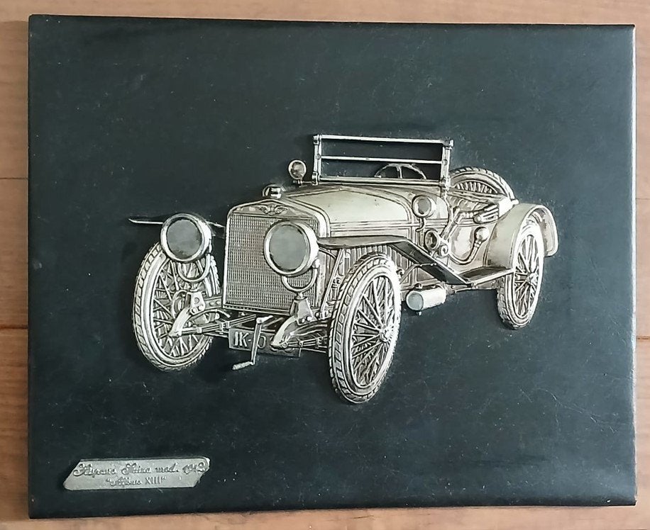 Zeldzame Vintage 3D Wandrelief Hispano Suiza mod. 1912, Gebruikt, 30 cm, 24 cm, Zwart