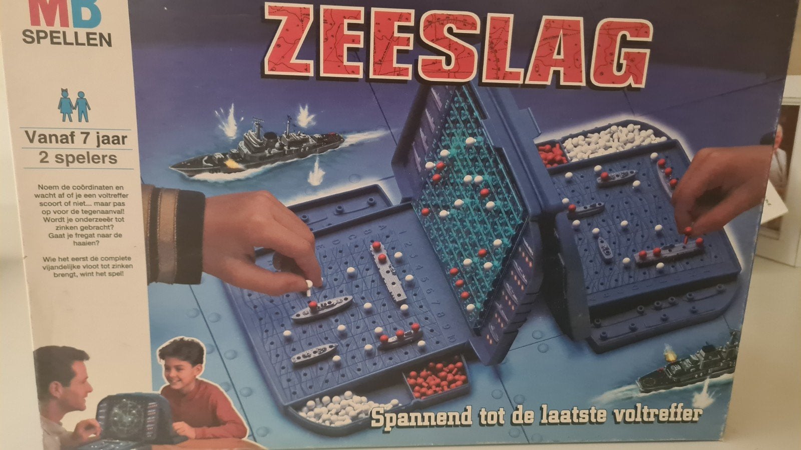 Zeeslag MB Spellen - Klassiek bordspel, Een of twee spelers, Ophalen of Verzenden, Gebruikt, MB Spellen