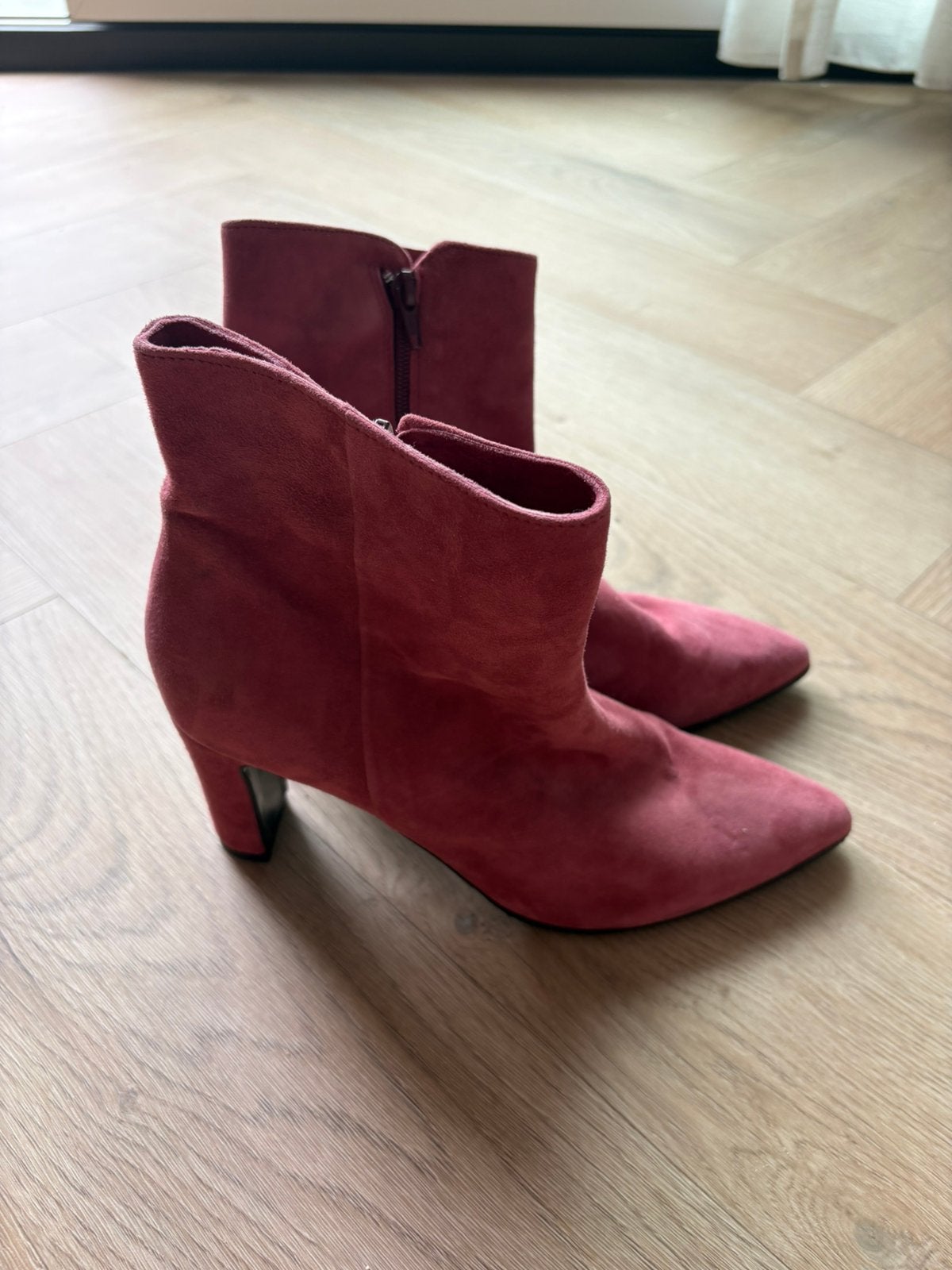 Linea Zeta Roze enkellaarsjes maat 40, Lage of Enkellaarzen, Ophalen of Verzenden, Zo goed als nieuw, Roze