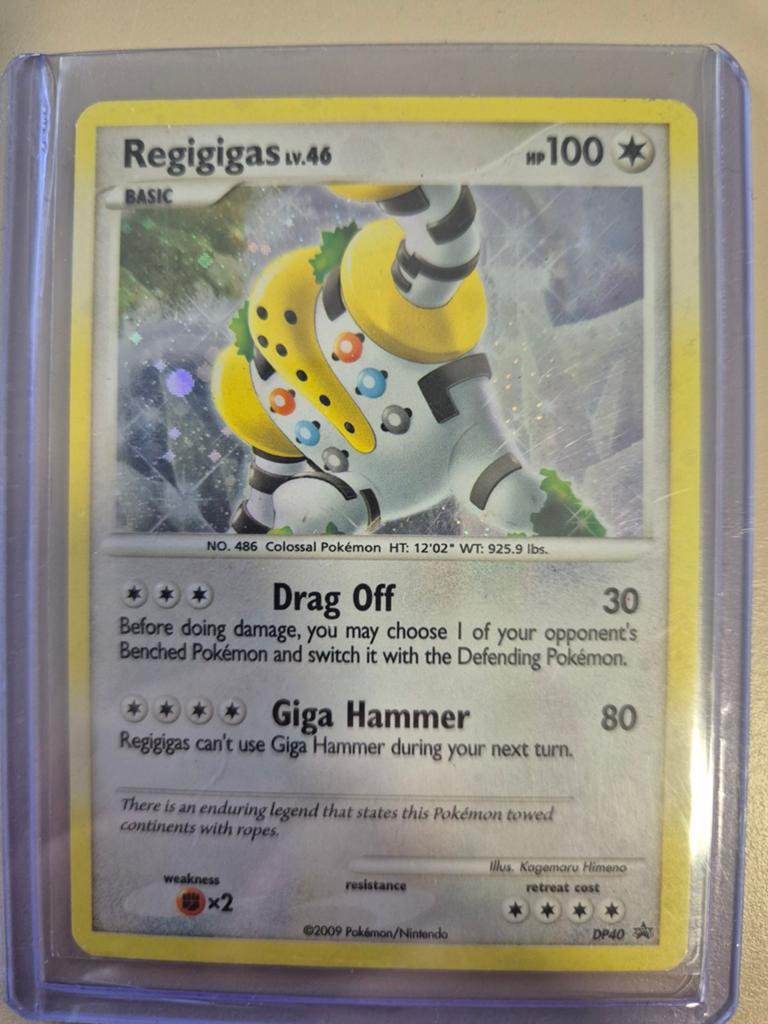 Pokémon Kaart Regigigas LV.46 DP40 Holo Promo, Ophalen of Verzenden, Zo goed als nieuw, Losse kaart, Foil