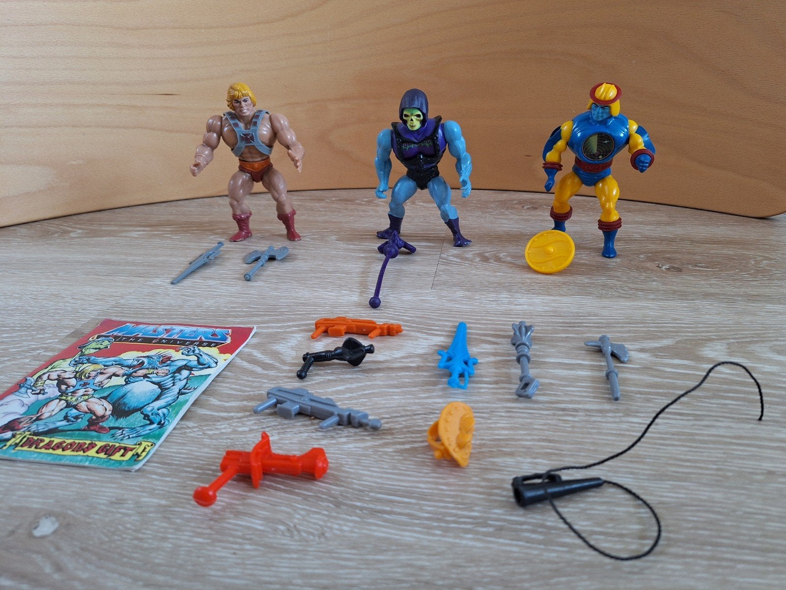 Vintage MOTU Figuren: He-Man, Skeletor, Sy-Klone +Weaponpack, Ophalen of Verzenden, Gebruikt