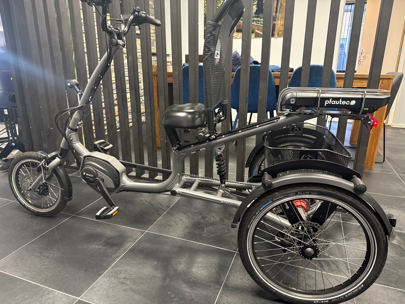 Pfautec Scoobo E-Driewieler - Zo goed als nieuw, Fietsen en Brommers, Ophalen, Zo goed als nieuw, Schijfrem