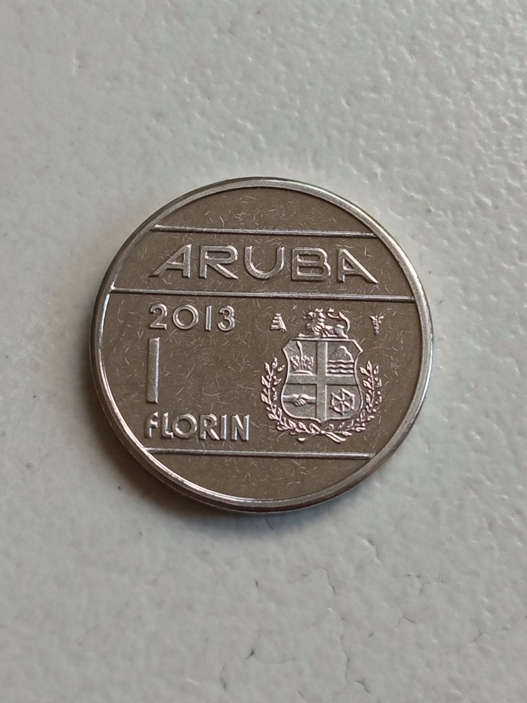 Aruba 1 florin 2013., Ophalen of Verzenden, Noord-Amerika, Losse munt