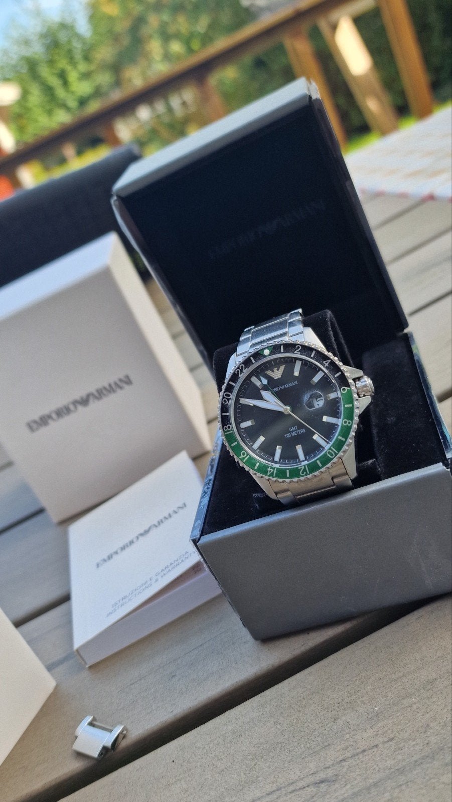 Emporio Armani AR11589 Herenhorloge - Stijlvol en Modern, Ophalen of Verzenden, Zo goed als nieuw, Staal, Overige merken