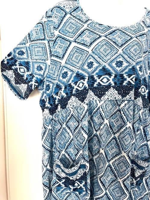 Ulla Popken jurk/tuniek maat 50/52[v], Ophalen of Verzenden, Zo goed als nieuw, Blauw, Jurk