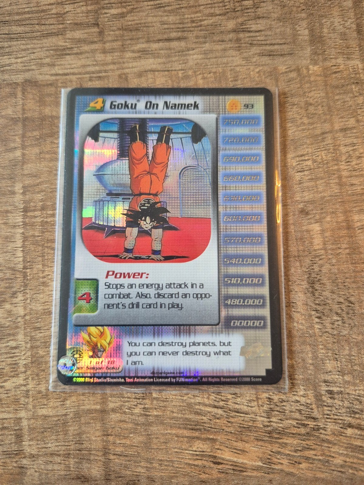 Dragon Ball Z Goku Foil Score Card, Verzenden, Zo goed als nieuw, Speelkaart(en)