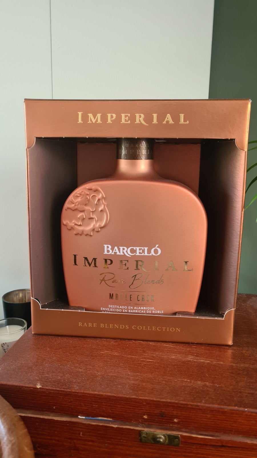 Lege Barceló Imperial Rare blends Maple Cask fles met doos, Ophalen