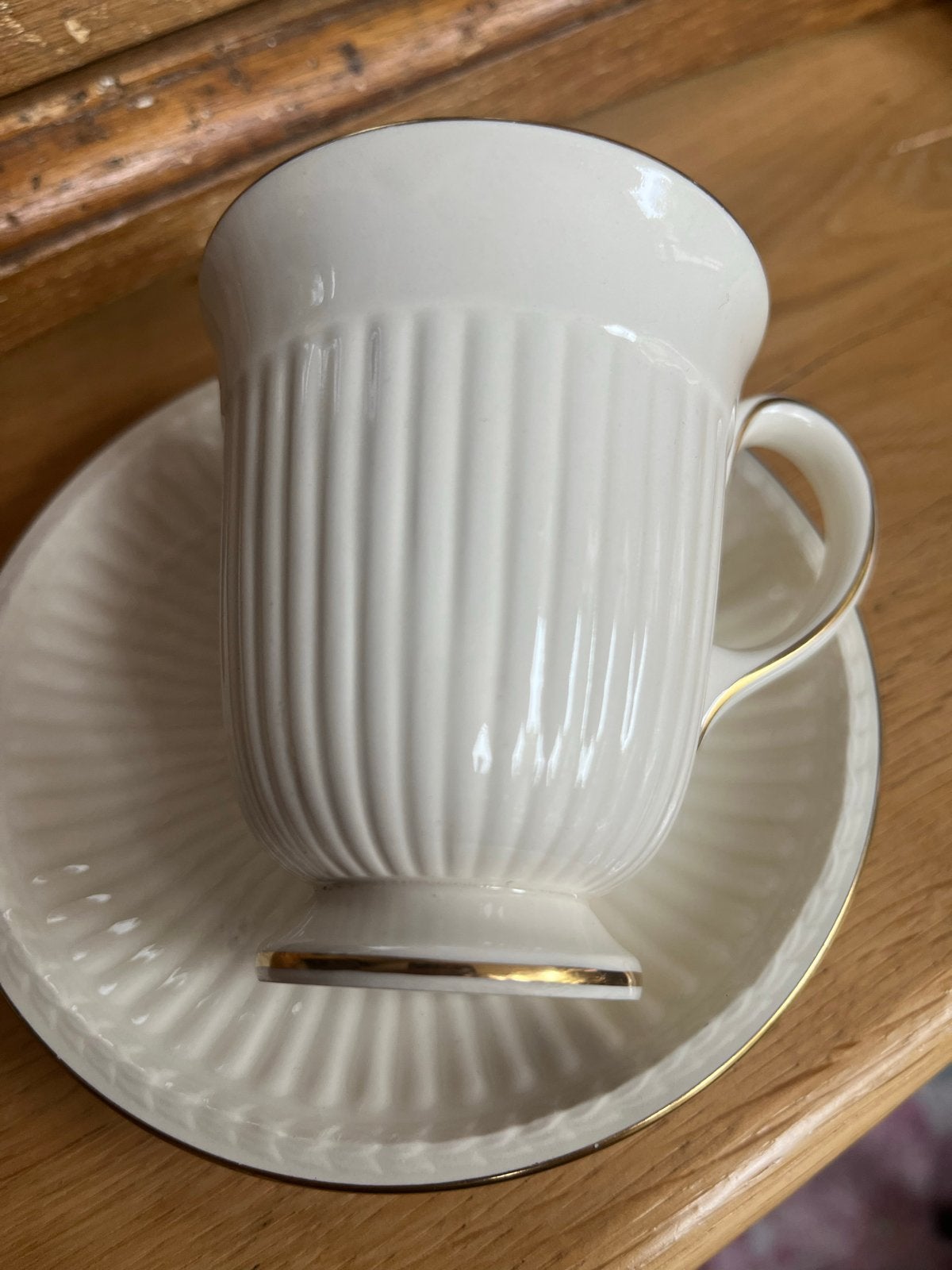 Wedgwood Jubilee Koffiekop en Schotel - Zo goed als nieuw, Ophalen of Verzenden, Zo goed als nieuw, Kop(pen) en/of Schotel(s)