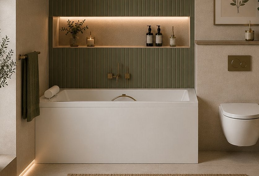 LIGBAD 100x70 cm incl poten, Ophalen, Nieuw, Wit
