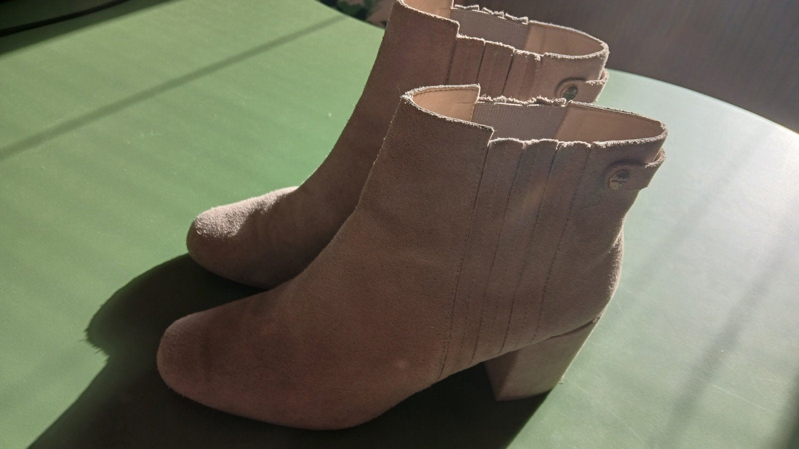 Suede zachtgrijze enkel laarsjes maat 41 ( ZARA, Ophalen of Verzenden, Zo goed als nieuw, Grijs