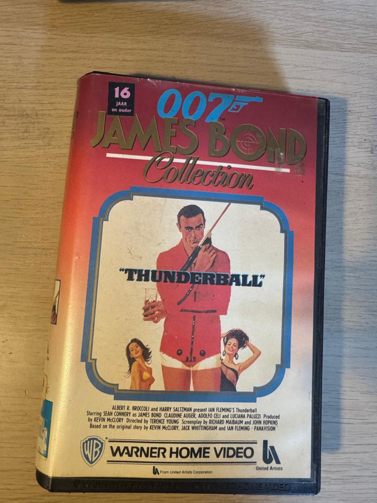 James Bond 007 Collection: Thunderball VHS ex rental, Vanaf 16 jaar, Verzenden, Gebruikt, Actie en Avontuur