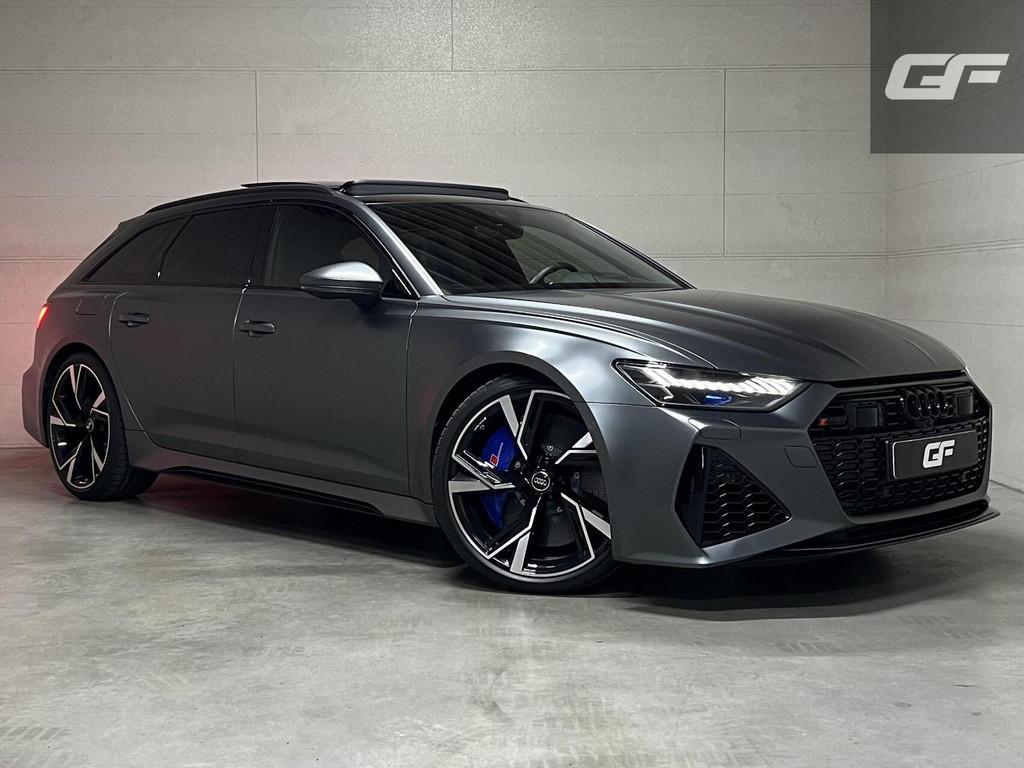Audi RS6 Avant 4.0 TFSI Quattro Matgrijs Dynamic+ B&O 600PK, Auto's, Audi, Automaat, Gebruikt, Met garantie (alle), 600 pk