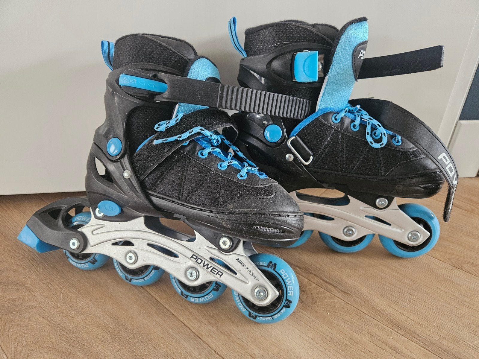 Verstelbare inline skates - zwart/blauw, Ophalen of Verzenden, Verstelbaar, Gebruikt, Kinderen