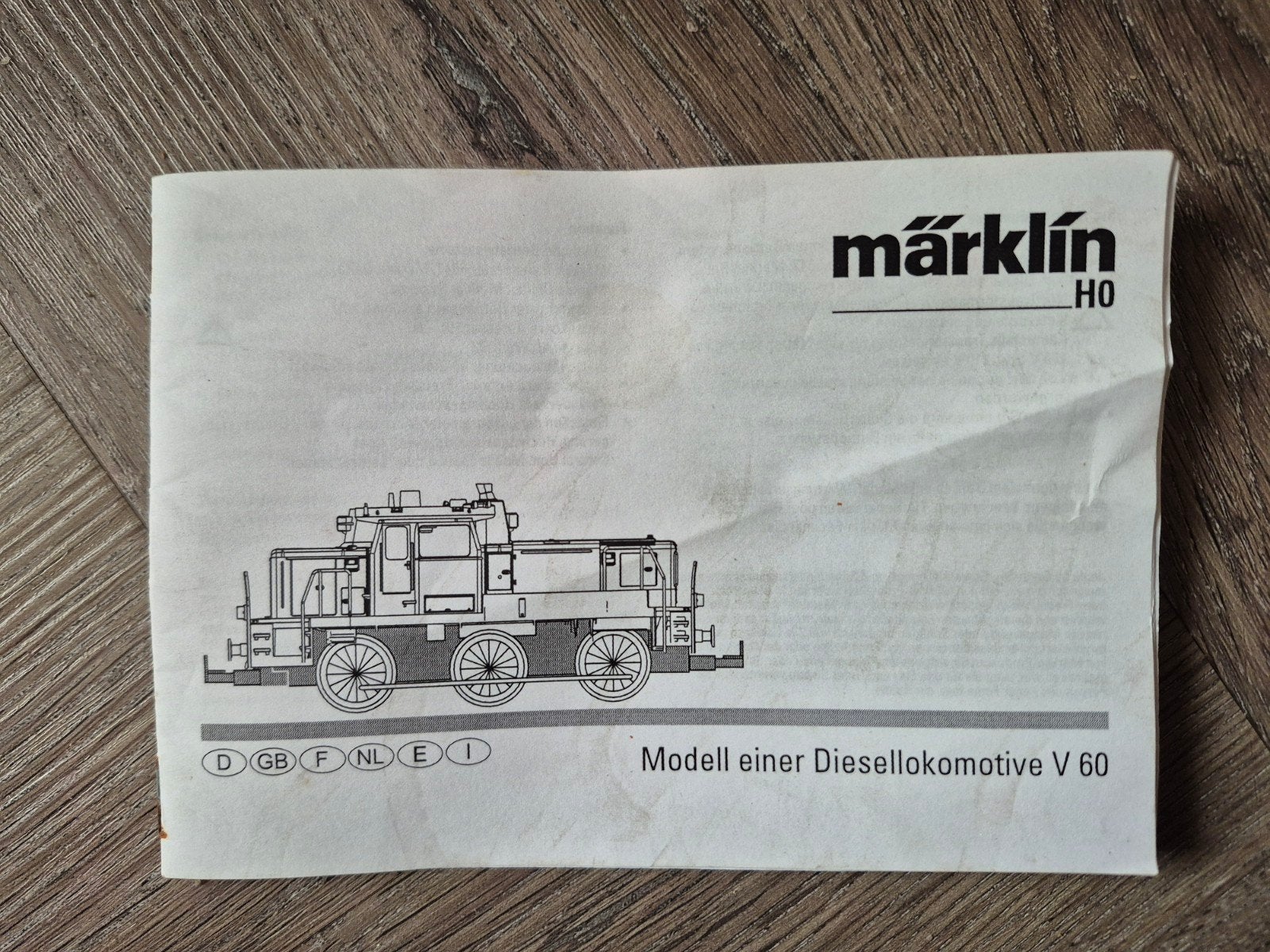 Marklin boekje van de modell einer diesellokomotive v60., Wisselstroom, Gebruikt, Märklin, Boek, Tijdschrift of Catalogus