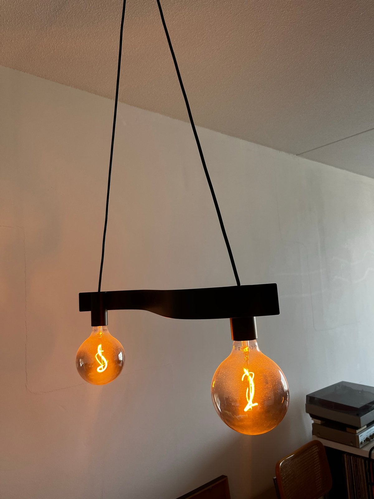 Ikea ACKJA hanglamp - Zwart, modern design, Ophalen, Gebruikt, Metaal, E27 (groot)