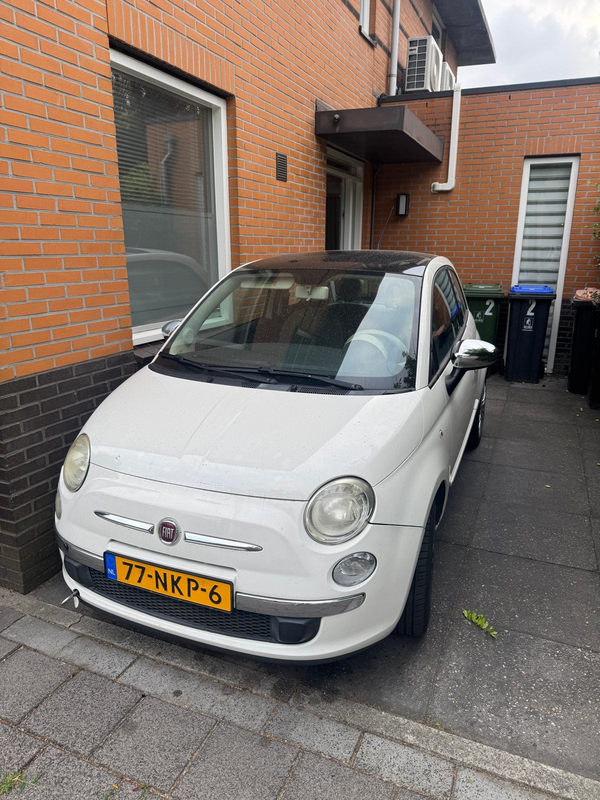 Fiat 500 1.2 AUT 2010 Wit automaatstoring, Auto's, 1242 cc, 4 cilinders, Wit, Origineel Nederlands