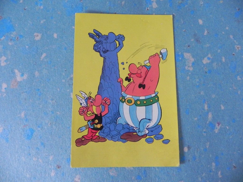 PEP Verjaardagskaart Asterix en Obelix 1966 Matte uitvoering, Gelezen, Ophalen of Verzenden, Pep, Eén stripboek