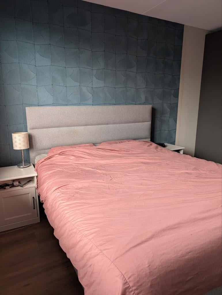 Boxspring Morgana Gothenburg, Ophalen, Tweepersoons, Grijs, 160 cm