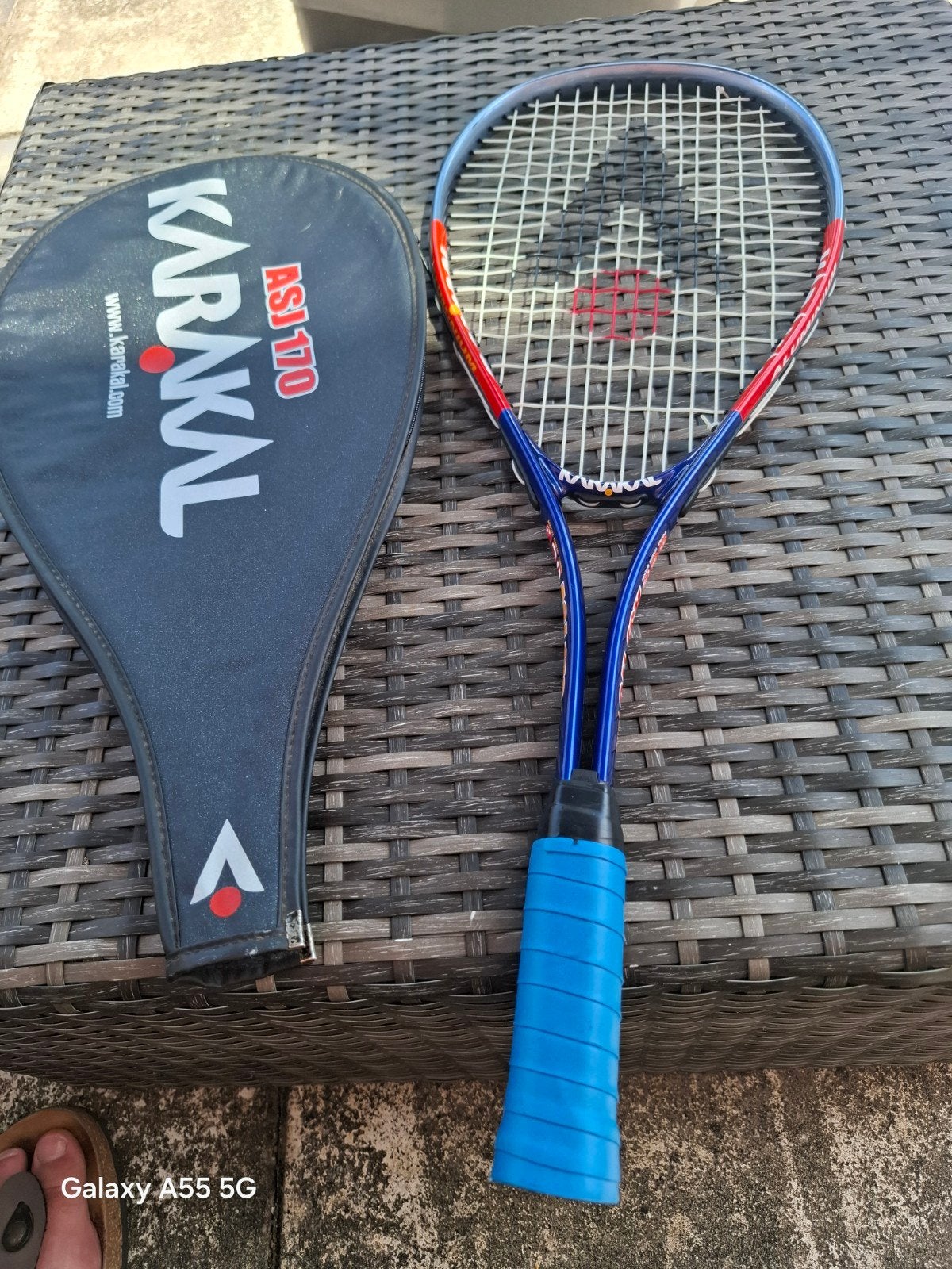 Karakal ASI 170 Junior Squash Racket met hoes, Sport en Fitness, Overige merken, Gebruikt, Onbekend, Karakal