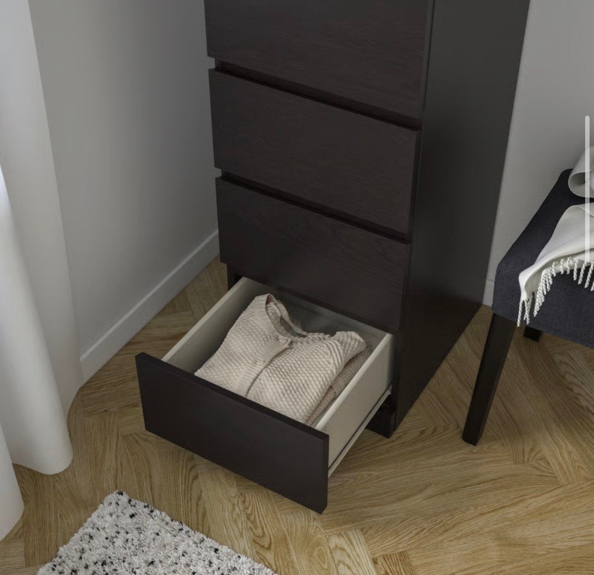 MALM Ladekast 6 lades, zwartbruin, 40x123 cm <NIEUW in doos>, Huis en Inrichting, Ophalen, Minder dan 50 cm, 5 laden of meer, 100 tot 150 cm